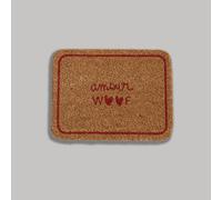 Paillasson pour chien en fibres de coco bicolore 40x30 40x1.5x30cm Rouge