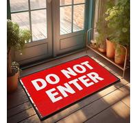 Paillasson pour entrée extérieure - Avertissement amusant : zone restreinte - Entrée interdite - Paillasson intérieur pour porte d'entrée - Tapis de vacances (65 x 90 cm)