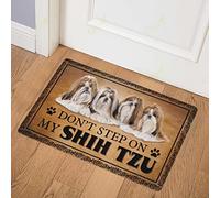 Paillasson pour intérieur et extérieur Shih Tzu - Ne marchez Pas sur Mon Shih Tzu Paillasson Tapis Décoration d'intérieur