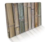 Paillasson pour l'intérieur et l'extérieur - 50 x 70 cm - Plat et antidérapant - Aspect bambou naturel - Lavable pour des chaussures propres et une entrée moderne et élégante