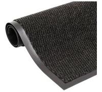 vidaXL Paillasson Rectangulaire Tapis de Sol Antidérapant Tapis de Porte Tapis d'Entrée Couloir Interieur Anti-poussière 120x180 cm Noir
