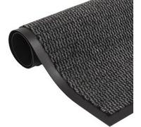 vidaXL Paillasson Rectangulaire Tapis de Sol Antidérapant Tapis de Porte Tapis d'Entrée Couloir Interieur Anti-poussière 90x150 cm Anthracite
