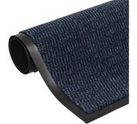 vidaXL Paillasson Rectangulaire Tapis de Sol Antidérapant Tapis de Porte Tapis d'Entrée Paillasson de Couloir Interieur Anti-poussière 90x150 cm Bleu