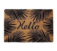 Paillasson Rectangulaire "Hello" 40x60cm Naturel Marron G