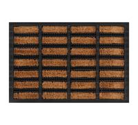 Paillasson Rectangulaire Tapis d'Entrée Caoutchouc et Fibre de Coco vidaXL