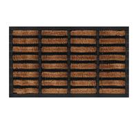 Paillasson Rectangulaire Tapis Porte 45x75 cm Caoutchouc et Fibre de Coco vidaXL