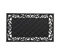Paillasson - Relaxdays - 10020194 - Caoutchouc - Noir - Rectangulaire 45 x 75 cm