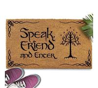 Paillasson « Speak Friend and Enter » - 76,2 x 43,2 cm - Le Seigneur des Anneaux - Tapis de bienvenue drôle - Parlez ami et entrez - Cadeau de lot, décoration du Seigneur des Anneaux - Paillasson