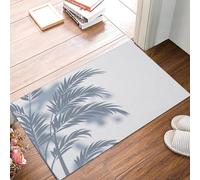 Paillasson Style Moderne Simple Silhouette De Palmier pour l'intérieur, 90x150cm Tapis d'entrée Antidérapant, Lavable en Machine, Tapis Doux pour Cuisine Salle de Bain Chambre