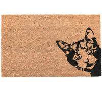 Paillasson Tapis de coco Coucou ! Chat fibre de coco PVC 60x40cm Esschert Design