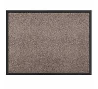 Paillasson Teddy beige 60 x 40 cm coulissant lavable | Base en latex, absorption rapide, usage intérieur, trafic élevé, lavable en machine, design moderne