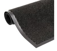 Paillasson Touffeté Antidérapant Tapis de Porte Paillasson de Bienvenue Tapis de Sol Entrée Vestiaire Intérieur 60x150 cm Noir