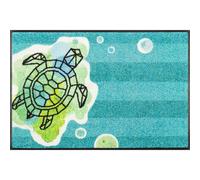 Paillasson Turtle Splash 75 x 50 cm Tapis d'entrée Lavable wash+dry Design