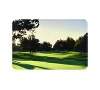Paillasson ultra fin imprimé parcours de golf, parfait pour porte d'entrée, porte arrière, terrasse et entrée