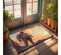 Paillasson uni pour travaux manuels Moments intemporels de la Reine des neiges : un personnage de dessin animé Voyage à travers et Paillasson vintage Décoration de bar Grand tapis de bain (65 x 90 cm)