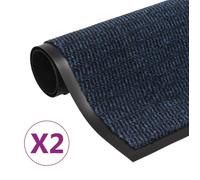 Paillasson - VIDAXL - Rectangulaire - Bleu - 80 x 120 cm - Antidérapant et durable