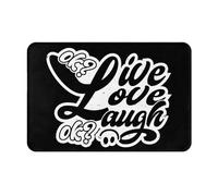 Paillasson Vivre, Aimer, Rire Durable Tapis D'Entrée Douces Paillasson D'Intérieur pour Cuisine Maison Jardin 60X40Cm