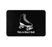 Paillasson Voici Comment Je Roule en Rollers Paillasson Intérieur Absorbant Tapis De Bain Antidérapant Tapis De Douche pour Couloir Salon Baignoire 40X60Cm