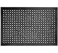 Paillasson Wien 60 x 90 x 12 mm Noir extérieur Jet-Line en Caoutchouc 100% Solide, Stable, Durable, de qualité Industrielle
