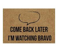 Paillassons 3D : Je reviens Plus Tard, Je Regarde des paillassons en Caoutchouc antidérapants Tapis d’entrée, Tapis de Sol Tapis de Balcon, drôle de Maison ou intérieure - 60x90cm