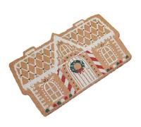 Paillassons De Noël Tapis De Bienvenue | Paillasson en D’épice De Noël | Tapis De Porte De Bienvenue Fun Ginger Bread House | Tapis De Porte Noël | Tapis De Sol Absorbant pour Porche, Sall