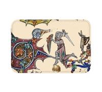 Paillassons pour entrée Tapis de Bain Ancien Chevalier MÉDIÉVAL COMBATT Escargot Dragon ET Lion Paillasson Tapis de Cuisine Tapis d'extérieur Décoration de la Maison