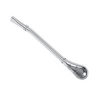Paille à Boire Yerba Mate Fiable en Acier Inoxydable, Paille à Boire Bombilla Yerba Mate Gourde à thé Bombilla Paille à Boire Cuillère Filtrée Argent