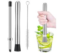 Paille à la citron | Lot de 3 dragues pour boissons - Ustensiles de mixage pour boissons - Barbecue Restaurant