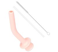 Paille avec pointe en silicone, embout de paille incurvé en silicone | Buse de paille incurvée à ventouse, base réutilisable de rechange flexible pour tasses, tasses, verres, tasses en céramique