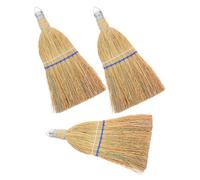 Paille Balai de Table Balayette à Main Compacte Petit, 3 Pièces | Angle des Poils Optimisé, Se Maintient Debout pour Rangement, Poignée Lisse, Nettoyage Rapide des Surfaces Planes