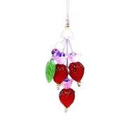 Paille De Fraises Tassels Lonyard Femelle Glazed Glaze Shell Pendant Accessoires Package Décoration Pendre De Trèfle