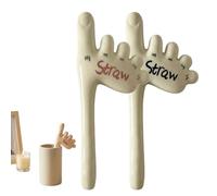Paille d'orteil faite à la main, bâtons de boisson réutilisables en céramique, la façon la plus étrange de siroter vos boissons, cadeau humoristique sombre pour les amateurs de farce, pour les fêtes