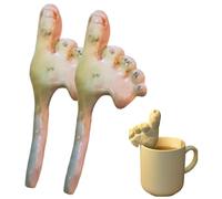 Paille d'orteil, paille en céramique en forme d'orteil drôle, la façon la plus étrange de siroter votre boisson, cadeau de bâillon d'humour noir pour les amateurs de farces, pour les fêtes (2pcs)