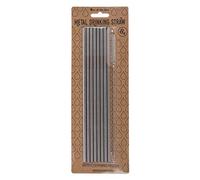 Lot de 8 Pailles en métal avec brosse de ramonage