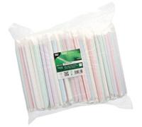 Paille en papier, 200 mm, couleurs assorties
