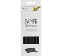 Paille en papier 'BLACK', longueur : 200 mm