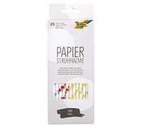 Paille en papier - FOLIA - Bold Dots - Longueur 200mm - Couleur Noir - Écologique