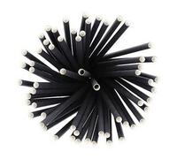 Papstar Paille en papier Pure 250 mm Noir Ø 8 mm durable - 1 pièce