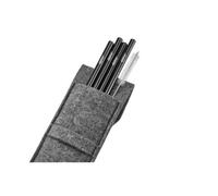 Paille en verre - Gefu - FUTURE - 18 cm - Noir - Sachet en feutre inclus