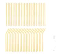 Paille En Verre Lot de 50 pailles en verre réutilisables de 8 mm for cocktails, boissons, milkshakes, thé, smoothies, jus Pour Le Café Et Les Cocktails(Gold Mixed)