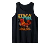 Paille et Acier Coq Meme Art Débardeur