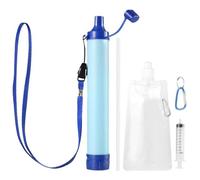 Paille filtrante à eau en 5 étapes pour l'extérieur, le camping, la randonnée et les urgences à domicile