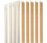 Paille jetable de papier pour boba smoothies thé à bulles géant Milk-shake Tapioca Perle Compostable large 12mm 0,5" fête 50pcs