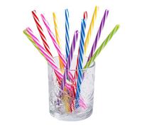 Paille non jetable - Boland - 30297 - Multicolore - Paquet de 12 - Brosse de nettoyage incluse