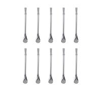 Pailles À Boisson 10PCS Yerba Mate Cuillère Filtrée en Acier Inoxydable Potable pour Thé Café Repas
