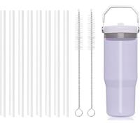 Pailles de rechange compatibles avec le gobelet à paille Stanley IceFlow Flip de 887 ml - L'ensemble d'accessoires comprend 8 pailles et 2 brosses