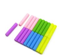 Pailles en Acier Inoxydable Paille à boire réutilisable 10 couleurs, ensemble de pailles en acier inoxydable 18/10, accessoire métallique(8Pcs Silicone Tips)