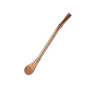 Pailles en Acier Inoxydable Pailles à boire multicolores réutilisables en acier inoxydable 304, lavable, cuillère Yerba Mate, paille filtrante(Gold 1PCS)