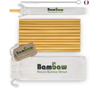 Pailles en Bambou de 22 cm | Pailles Réutilisables | Fabriquées à la Main à Bal