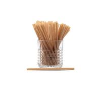 Pailles en fibre végétale 100% biodégradables et compostables, écologiques, sans goût, texture agréable, résistantes jusqu’à 90°C, idéales pour boissons chaudes et froides (5000, 6mm x 140mm)